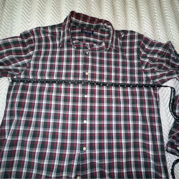 Men's Lands' End Green/Blue/red/white Plain Button Down Shirt - L - Picture 5 of 6